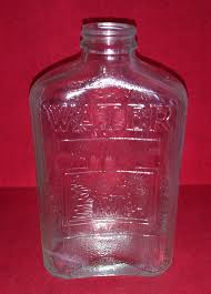 Vintage Hemingray Light Green Glass Water Bottle: Embossed 1 ...