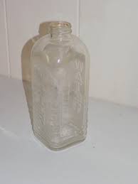 Vintage Clear Glass Water Bottle - Etsy