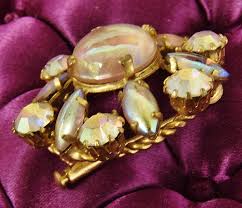 Delightfully Pretty Vintage French Pink Facetted & Cabochon ...