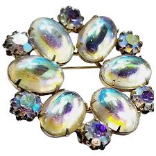 Vintage Signed Vendome AB Glass & Rhinestone Brooch (A2852 ...