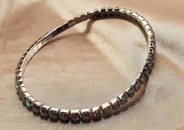 GOLD or SILVER CLEAR PAVE CRYSTAL RHINESTONE STRETCH or CLASP THIN ANKLET NEW