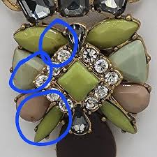 J Crew Womens Multicolor Bead Rhinestone Statement Necklace ...