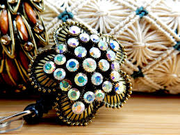 Rhinestone Retractable Badge Reel, Sparkly Jewelry Badge ...