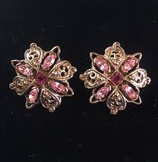 Rhinestone Clip on Earrings - Etsy