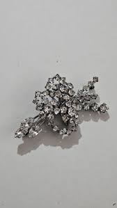 Vintage Art Deco Clear Paste Glass Crystal Diamante Spary ...