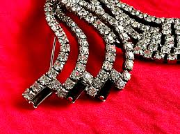 Massive 5” Art Deco Rhinestone Brooch - Etsy