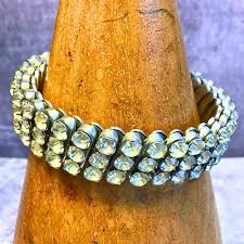 Vintage 1950s Empire Made G & Co Expanding Paste Diamante ...