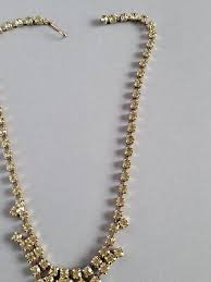 Vintage Light Green Yellow Rhinestone Cluster Costume Jewelry Necklace | eBay