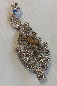 Peacock Brooch Extra Large ~ R ~ Silver Surface* - FREE SHIPPING | eBay