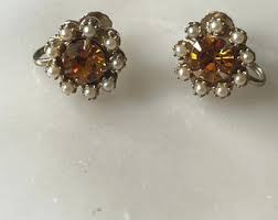 Coro Vintage Screwback Earrings - Etsy