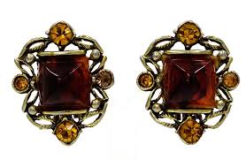 Vintage Selro Tortoise Bracelet Necklace Earring set