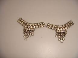 VINTAGE RHINESTONE SHOE CLIPS DANGLE ESTATE | eBay