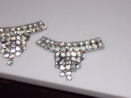 Vintage Silver Rhinestone Drop Shoe Clips - Etsy