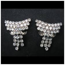 Fringed Rhinestone Musi Shoe Clips. For Sale at Ruby Lane