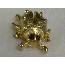 Similar Items to Tiny Ladybug Tac, Gold Tone Metal, Red Eyes