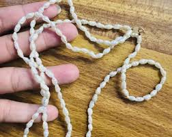 Vintage Genuine Pearl Necklace 14kt Lock - Etsy