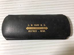 b Vintage Gold Wire Rim SPECTACLES & Case E M WARE Beatrice ...