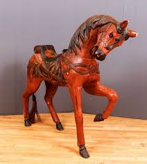 Large Antique Carved Painted Wooden Horse sold at auction on 24th April | Concept Art Gallery