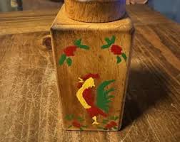 Vintage Rooster Wooden Salt and Pepper Shakers - Etsy