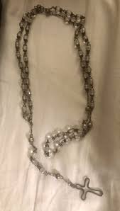 Vintage Taxco Mexico Sterling Silver Crystal Rosary Beads | eBay