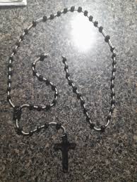 Broken Black Plastic Rosary | eBay