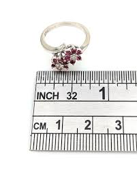 Ruby and Diamond Flower Bypass Ring in White Gold – E.D. Marshall Jewelers™