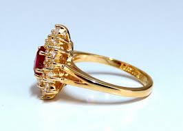 1.02ct Natural Ruby Diamonds Ring Pear Cluster 14kt – Avis ...