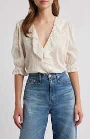 LoveShackFancy Sinora Lace & Ruffle Top | Nordstrom