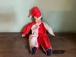 Vintage 18" Clown Doll Soft Body Painted Face Polka Dot ...