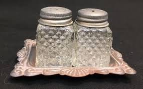 Clear Glass Small 1 3/4" Salt and Pepper Shakers w/Metal ...