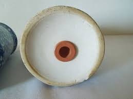 Large Vintage Salt & Pepper Shakers Stangl Blue Ceramic Spongeware 5 1/2" Tall | eBay