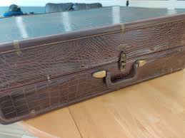 Vintage Samsonite Faux Croc Steamer Trunk | eBay