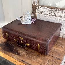 Vintage Samsonite Suitcase / Luggage ~ Brown With Green ...