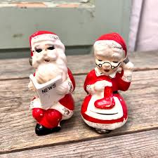 Vintage Santa & Mrs. Claus Ceramic Salt and Pepper Shakers ...