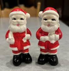 Vintage Santa Claus figurines From Japan, Salt and Pepper ...