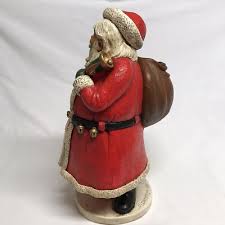 Florentine Art Studio Santa Claus Hand Painted Large 15" Statue Christmas 1980 | eBay