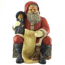 All Gods Children Santa Claus White Polyresin Christmas List Teddy Bear 1767 | SBKGifts.com