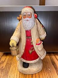 Vintage Kurt Adler SANTA'S WORLD Santa Clause With Lantern and Bag Figure | eBay
