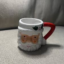 Vintage Santa Face Ceramic Mug 3.5” Coffee Cup Kitchsy Christmas | eBay