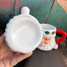 Pair of Vintage Santa Claus Face Coffee Cups, Christmas Decorations, Cocoa Mugs - Etsy Italia
