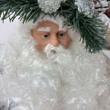 White Christmas 18" Santa Claus Figurine With Basket ...