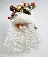 Christmas Santa Claus Face Head Ornament Tree Decoration ...