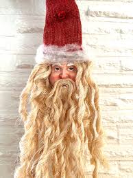 Santa Claus Christmas Door Wreath or Wall Hanging Art Burlap ...