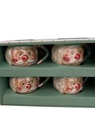 Santa Christmas Espresso Hot Chocolate And Coffee Character Mug Cup (Set of 4) | eBay