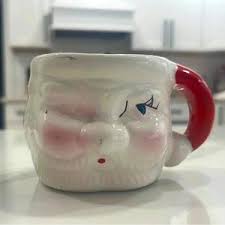 Vintage Winking Santa Mug Hand Painted Ceramic Christmas ...