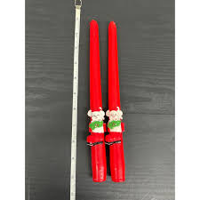 Vintage Christmas Red 10" Taper Novelty Candles Mouse ...