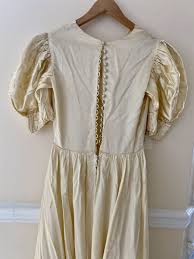 1902 VICTORIAN SILK SATIN WEDDING DRESS WITH LONG TRAIN & VEIL | eBay