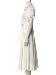 Cecilie Bahnsen Crew Neck Long Dress w/ Tags - White Dresses, Clothing - WCEBA22232 | The RealReal