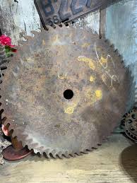 Vintage Industrial Salvage, Metal SAWMILL Blade, Farm ...