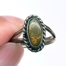 Petite Vintage Turquoise Sterling Silver Ring Size 4.75 - Etsy New Zealand